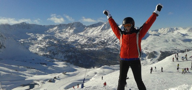 Skiing in Pas de la Casa (Andorra)